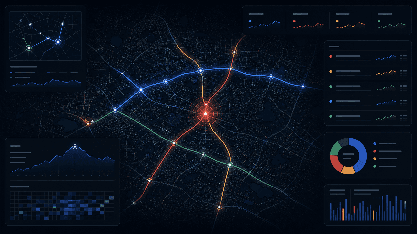 Cyberabad Traffic Command dashboard showing priority corridors, slowdown alerts, and city movement status.